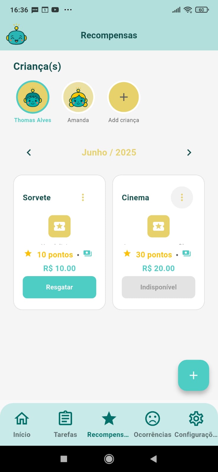 Recompensas do Feito!