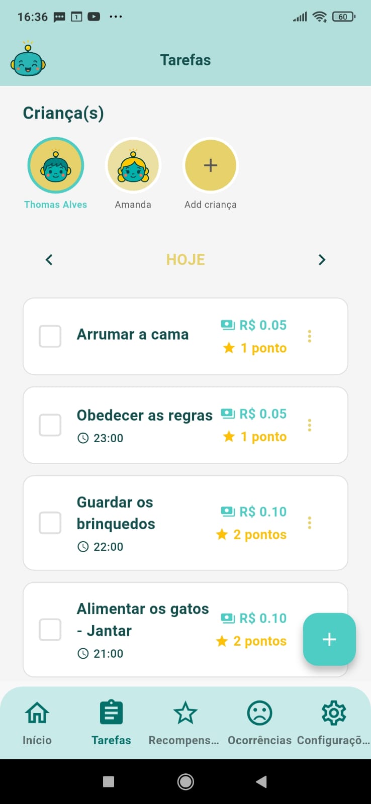 Tarefas do Feito!